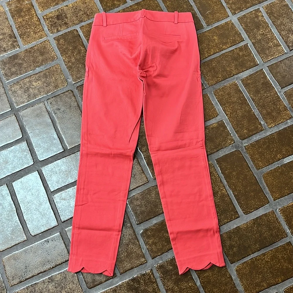 NWT J. By J. Crew Salmon Scalloped Hem Ankle Pant
